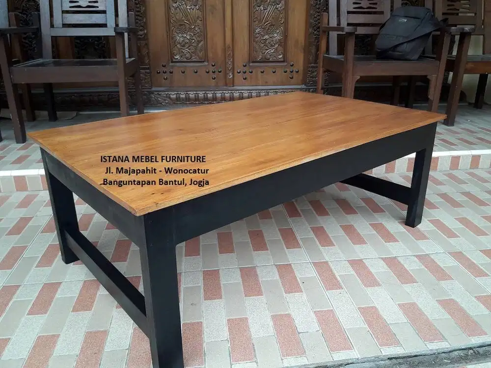 Meja Tulis Belajar Kost Komputer Laptop Panjang Lesehan Pendek Kayu #5