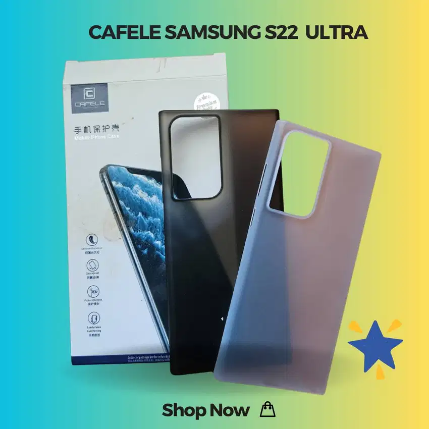 Samsung Galaxy S22 Ultra CAFELE Ultra Thin Matte Case Bundle 2 in 1