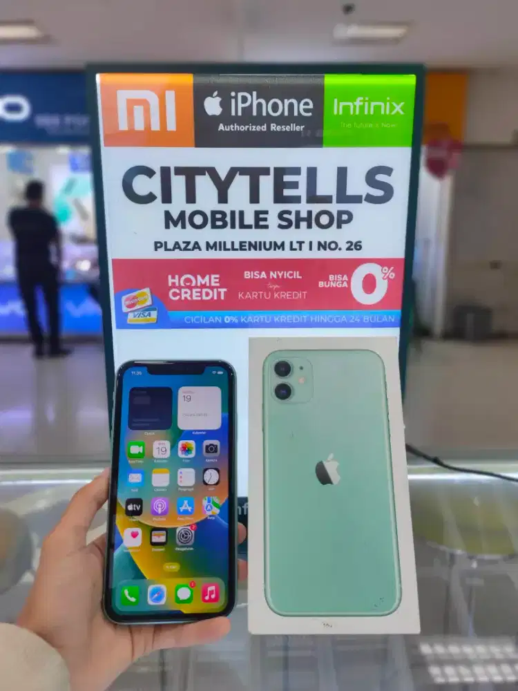 iPhone 11 64GB Green Second Imei Permanent(beacukai)