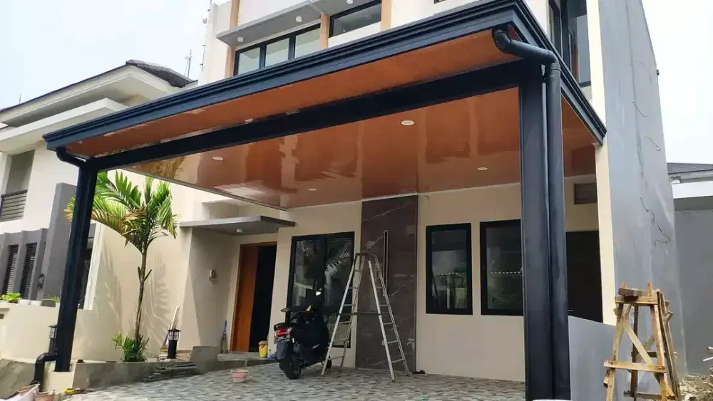 Kanopi rangka baja ringan