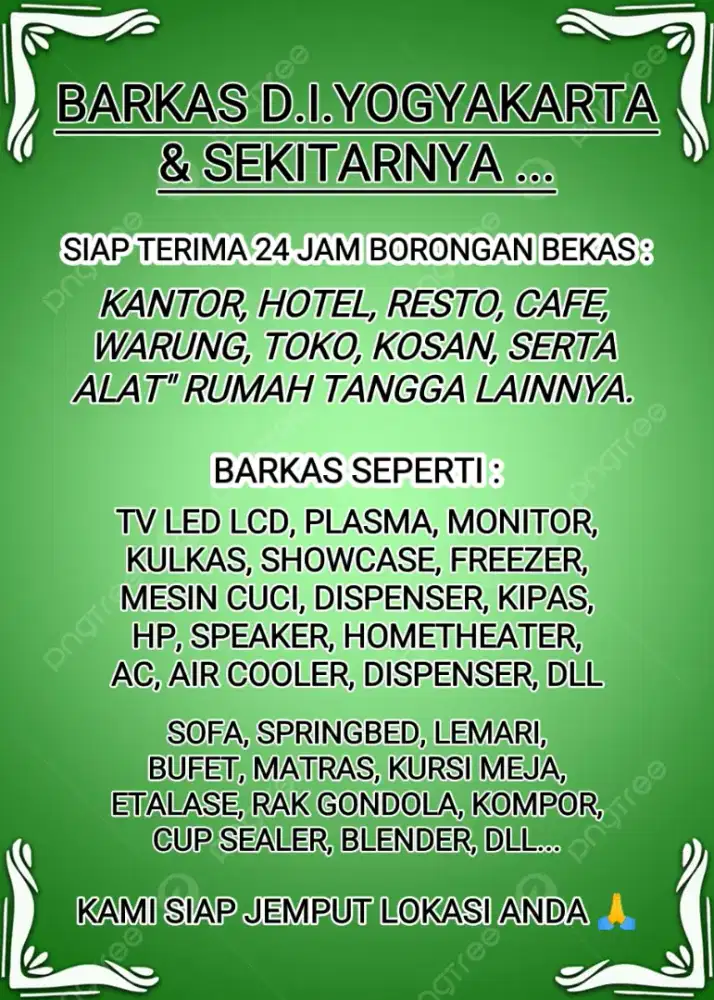 DIBELI TINGGI BARKAS Tv Led Lcd AC Kulkas Freezer Sofa Springbed Dll