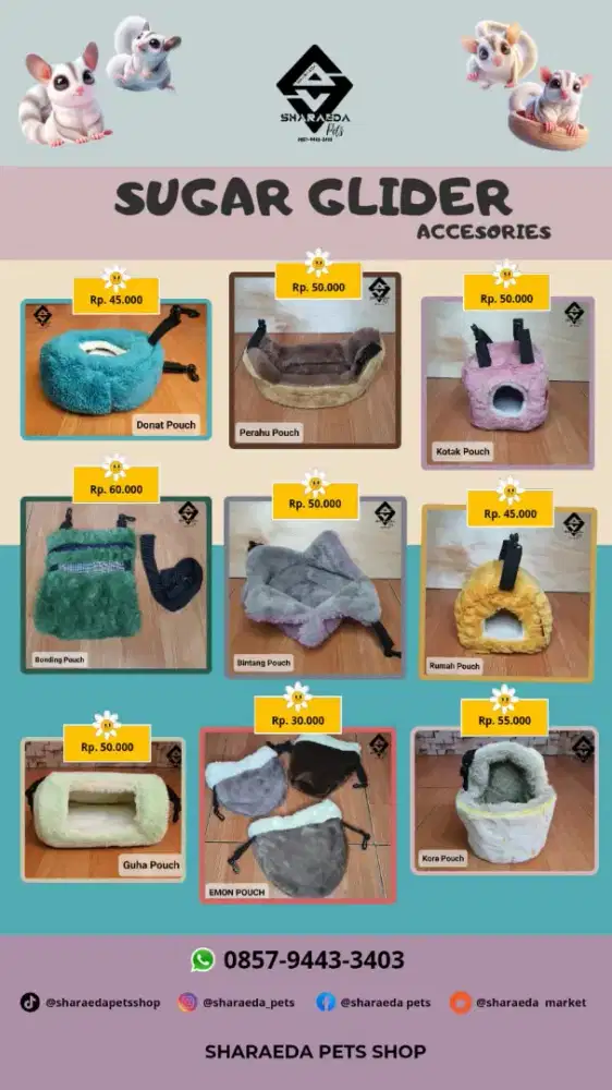 Sleping pouch sugar glider