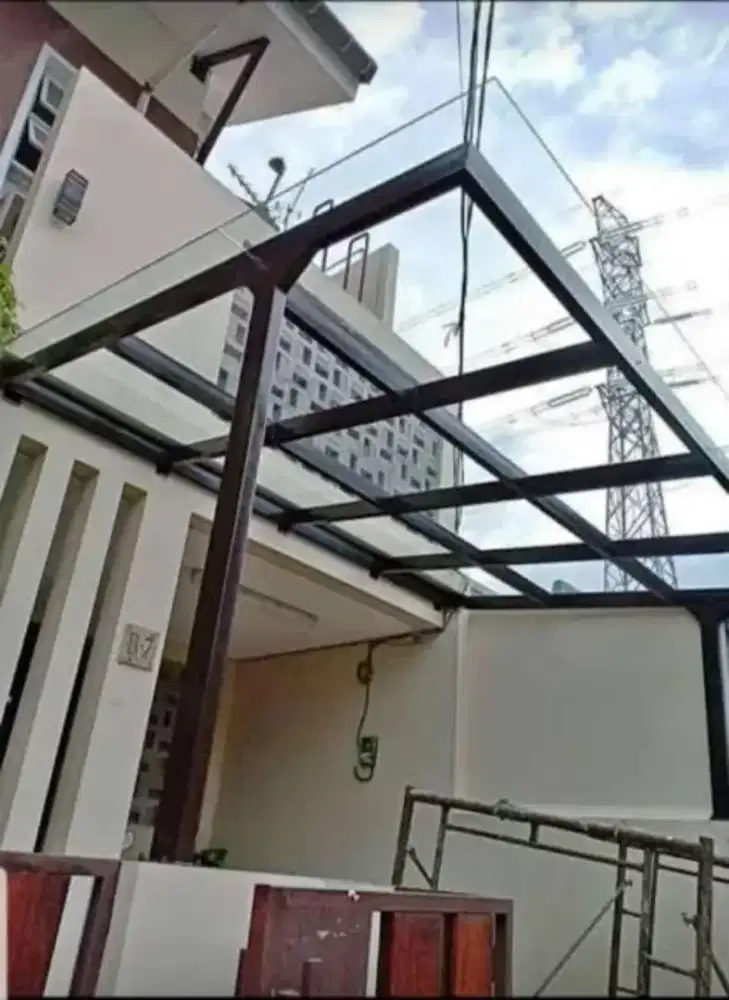 Kanopi atap kaca tempred