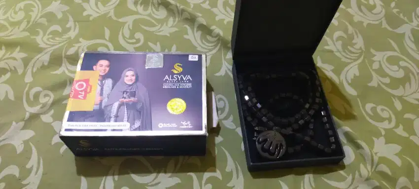 KALUNG & 2 GELANG KESEHATAN ALSYVA BLACK JADE, NECKLACE & BRACELET