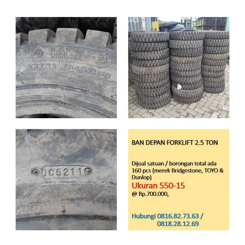 BAN DEPAN FORKLOFT 2.5 TON
