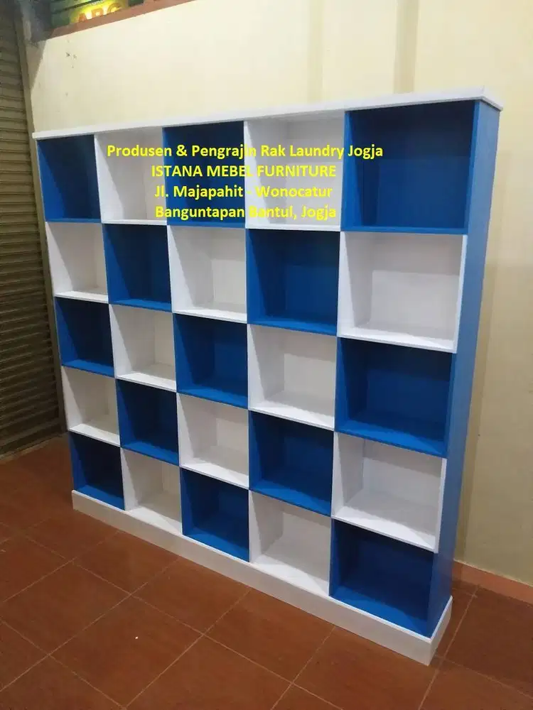Almari Lemari Rak Laundry Loundry Londry Etalase Toko Buku Kayu (gpg)