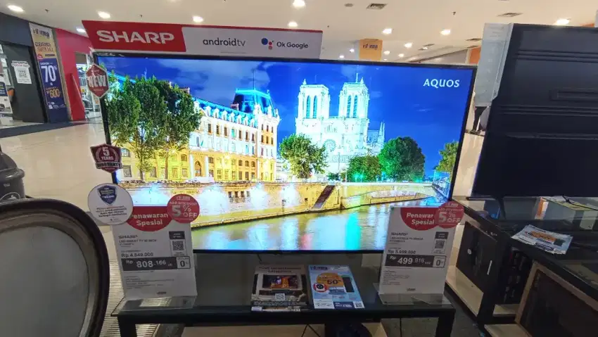 Sharp Led Tv 50 Inch Smart/Google Tv Bunga bisa 0%