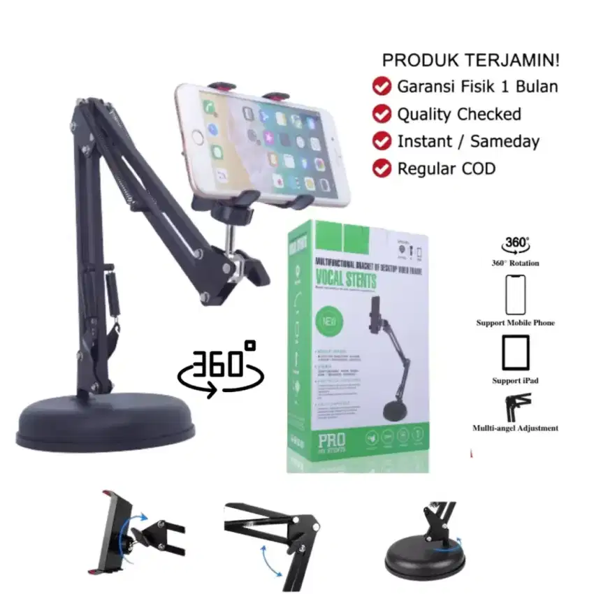 Stand Holder HP Meja Buat Live