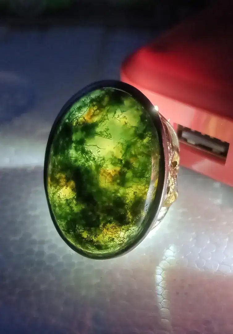 Cincin Natural Batu Ijo Lumut Garut