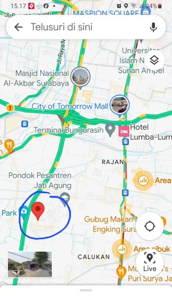 Dijual Tanah 555 m² di Jalan Besar, Suko, Sidoarjo