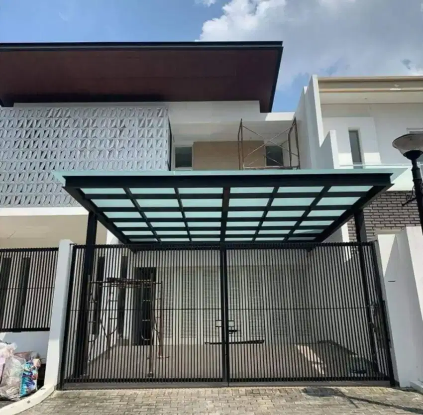 Canopy kaca tempered mewah kanopi atap kaca tempered glass