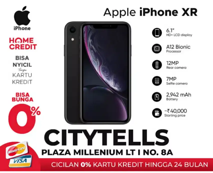 iPhone XR 64GB New Garansi 1 Tahun Imei Permanent