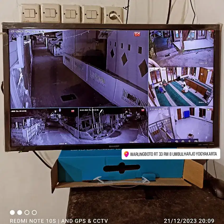 Paket 6Ch Cctv HD 2.0Mp, Pantau Online via Hp