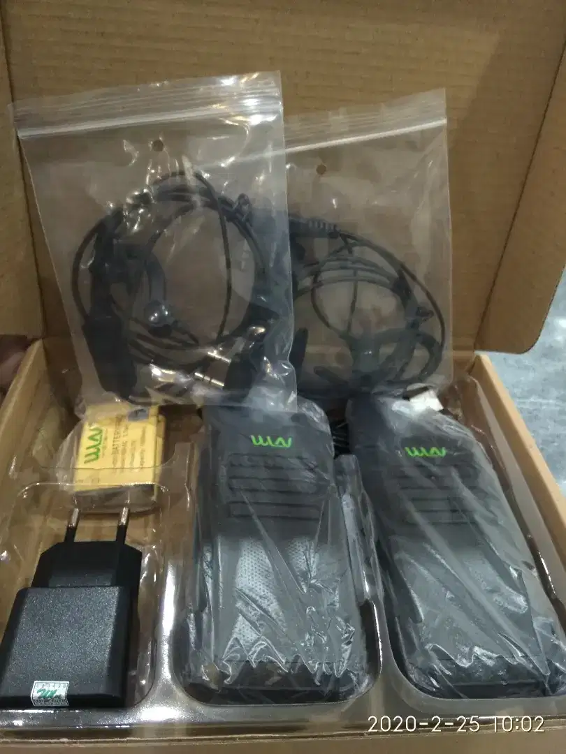 Ht walkie talkie handie talkie wln/wlan kdc1 paket headset sepasang