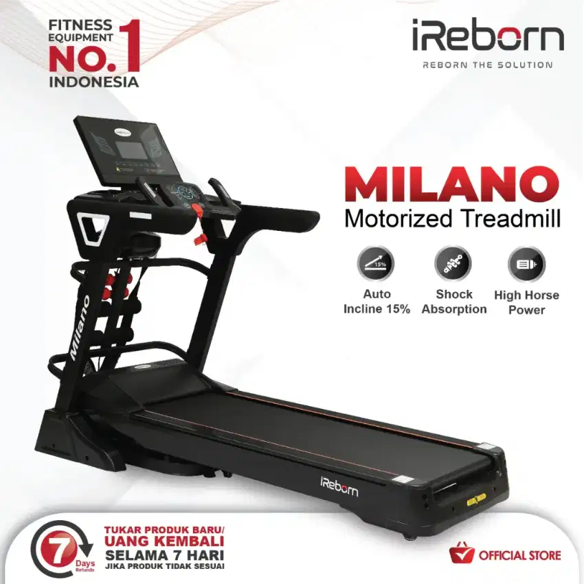 treadmill ireborn millano komersial treeadmill import