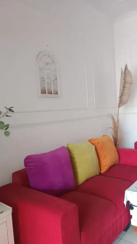 Jual sofa merah menyalaa