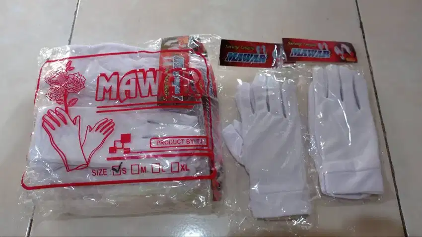 Sarung Tangan Putih Ukuran S merk Mawar