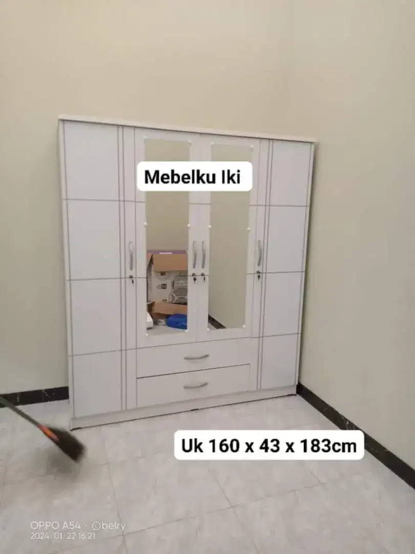 Lemari pakaian 4pintu jumbo mewah murah bisa kirim COD