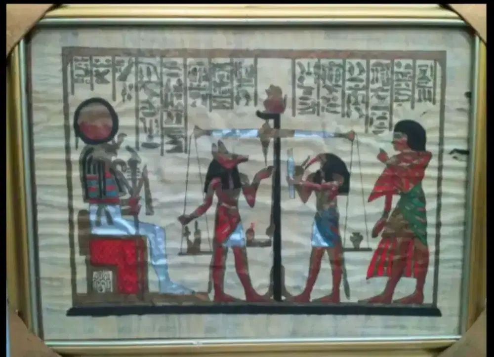 Lukisan Mesir kuno king papyrus