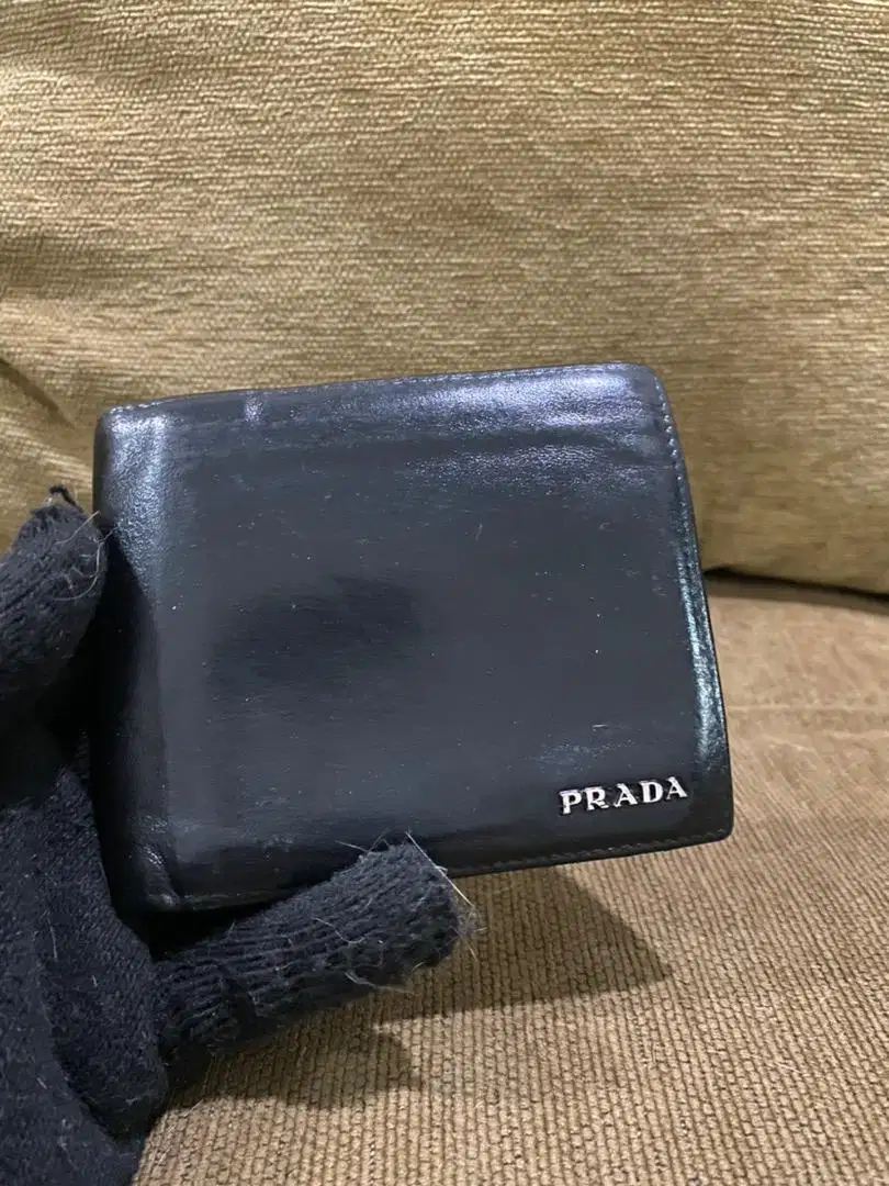 Dompet kulit prada bifold original harga net murah