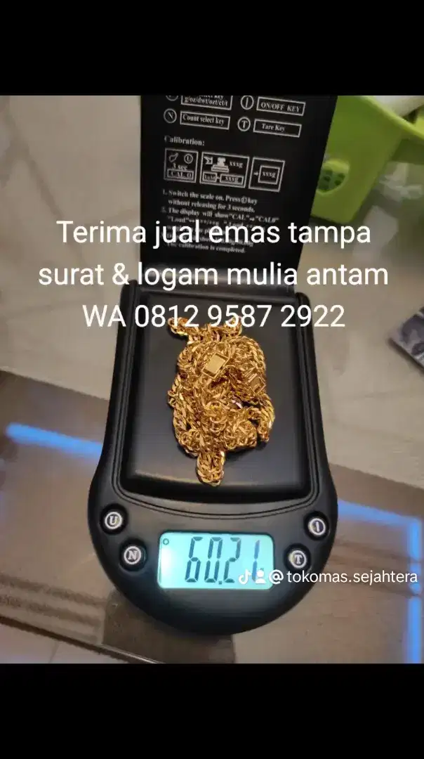 Terima jual emas tampa surat & logam mulia antam