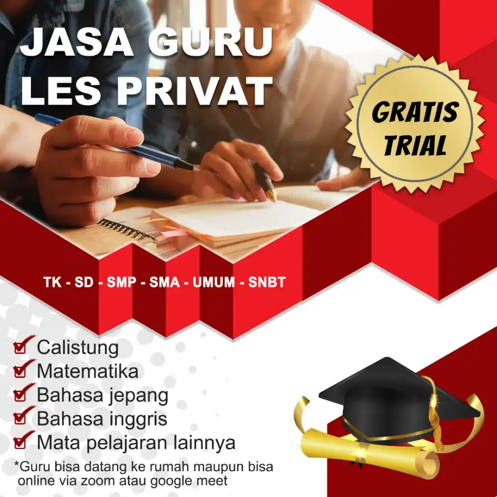 Bimbel privat langsung maupun virtual
