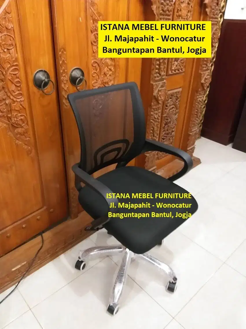 Kursi Putar Kerja Kantor Komputer Belajar Sandaran Jaring Hidrolik #SM