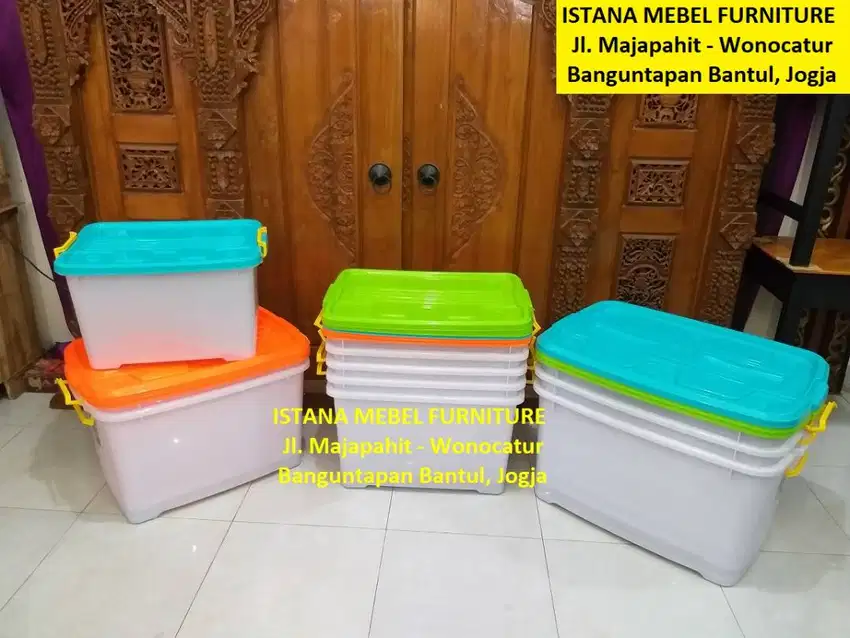 Boks Container Kontainer Kotak Bok Box Barang Plastik Kaki Roda (mlt)