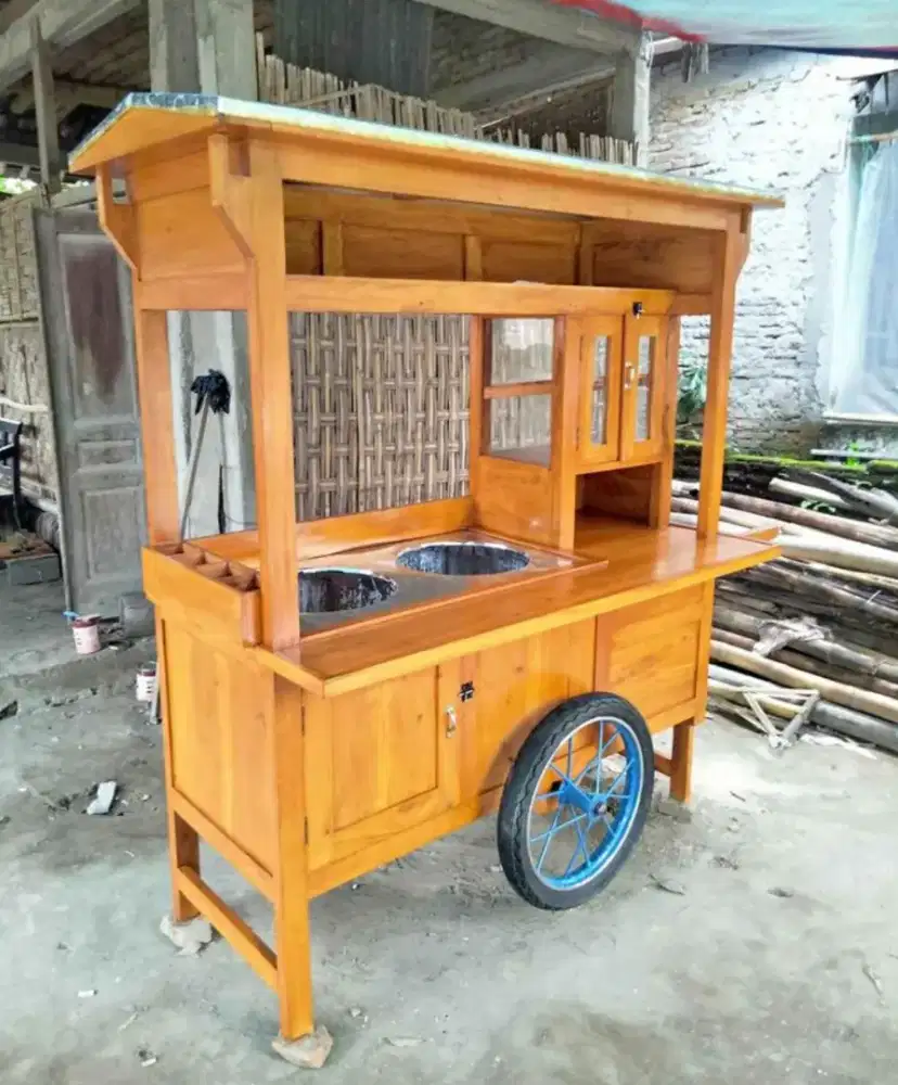 Gerobak mie ayam bakso 2 tungku 1