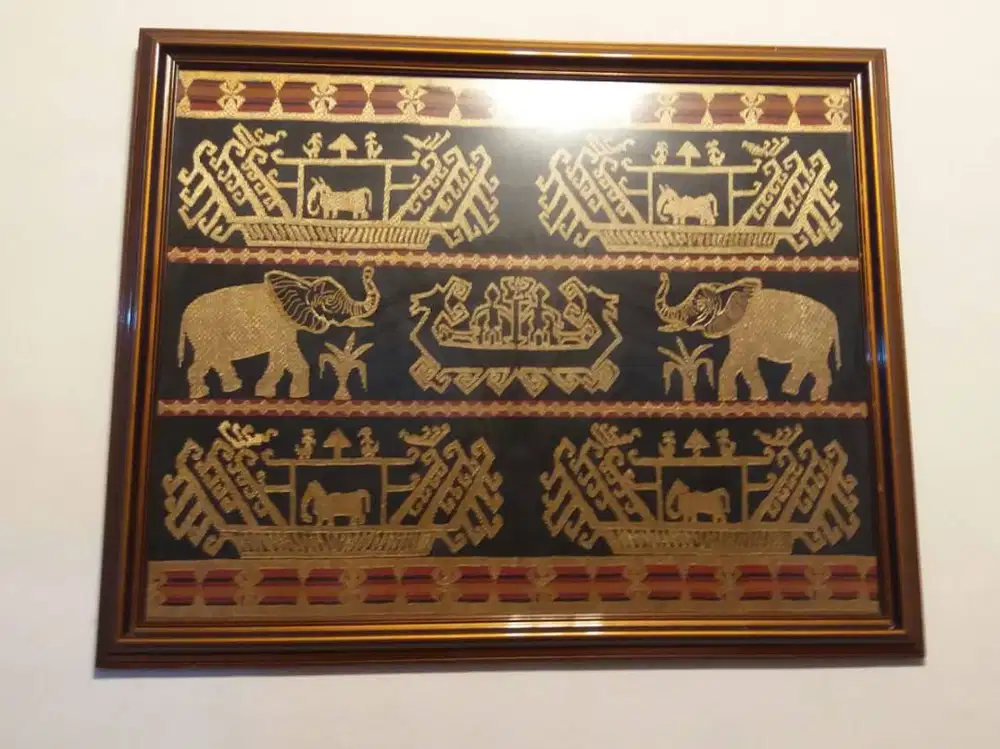 Lukisan Motif Perahu Gajah Lampung
