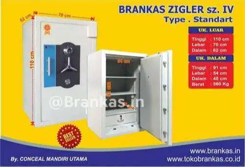 Brankas Lemari Besi Zigler HS-36 Brangkas SNI Tahan Api Gratis Ongkir