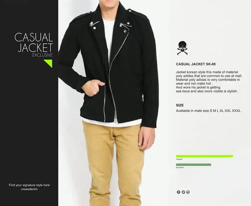 Blazer Jaket Double Zipper Korean Style – SK08