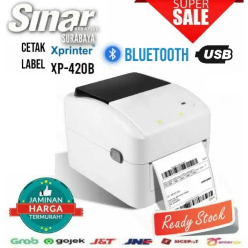 PRINTER BARCODE LABEL 110MM XPRINTER XP420B BLUETOOTH - USB