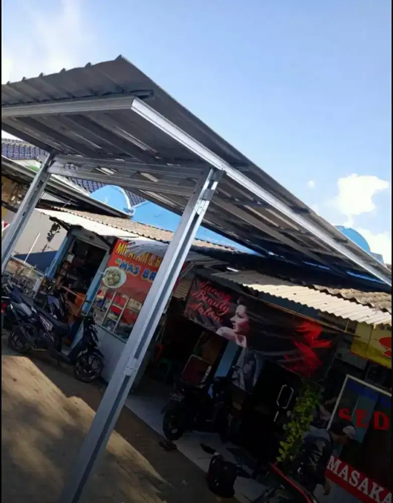 Kanopi atap spandek polos