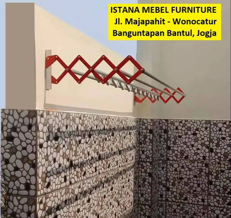 Jemuran Baju Pakaian Handuk Tempel Gantung Dinding Tembok Lipat (mlt)