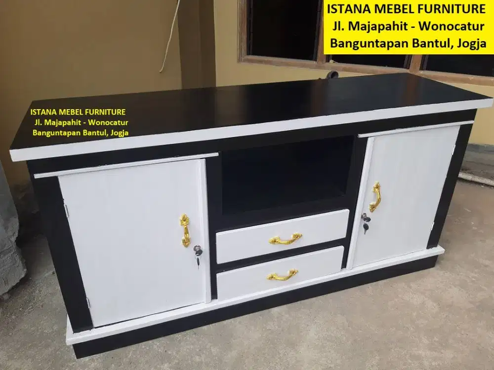Lemari Almari Biffet Bufet Bifet Buffet Meja Rak TV Televisi Kayu (mlt