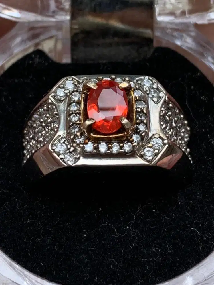 Cincin Permata Orange Sapphire