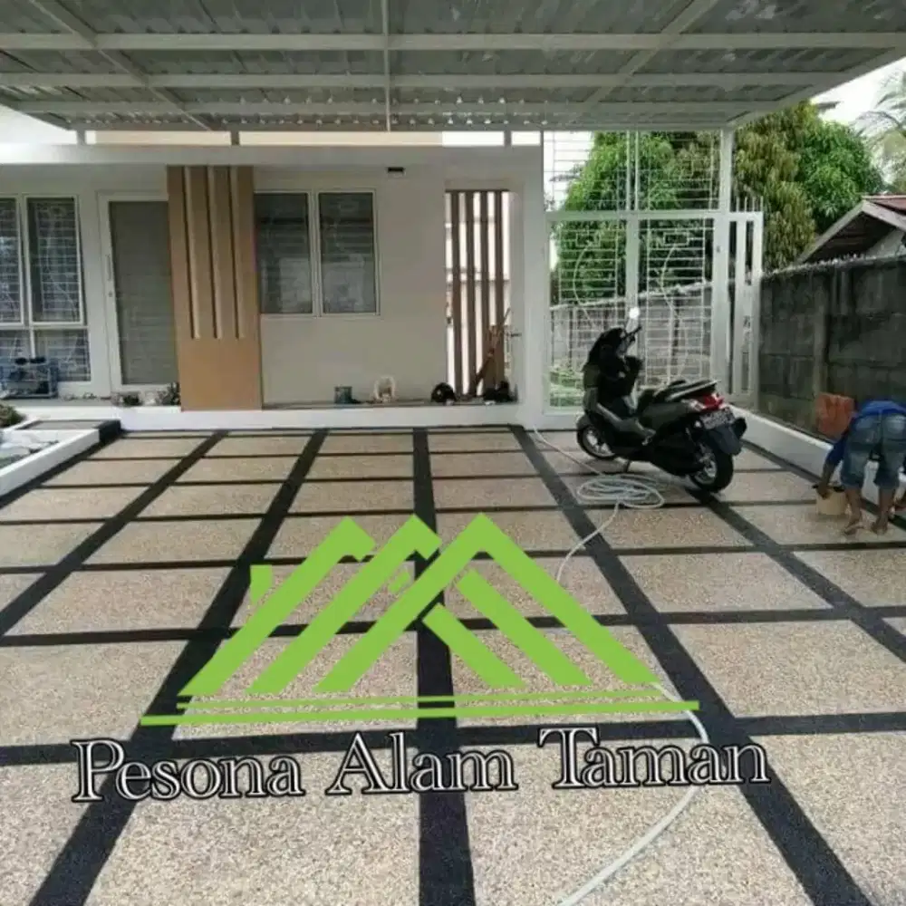 Carport garasi mobil batu sikat
