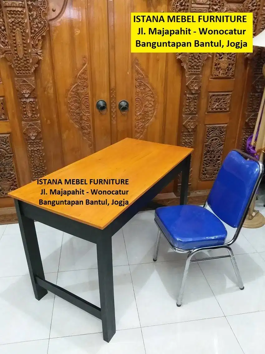 Set Paket Meja Kursi Busa Kerja Kantor Komputer Belajar Tulis Kost #SM