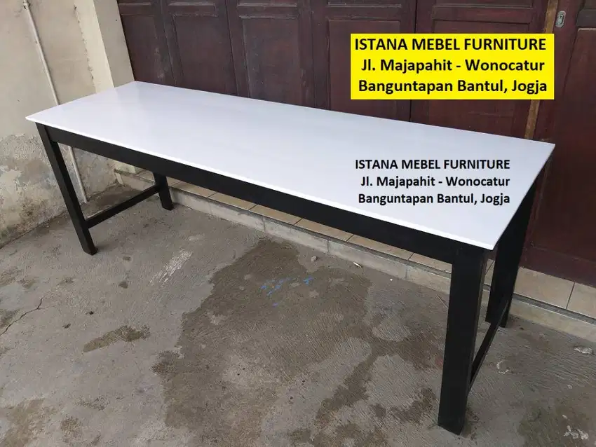 Meja Rapat Kerja Meeting Kantor Komputer Tulis Panjang 2 Meter Kayu #5