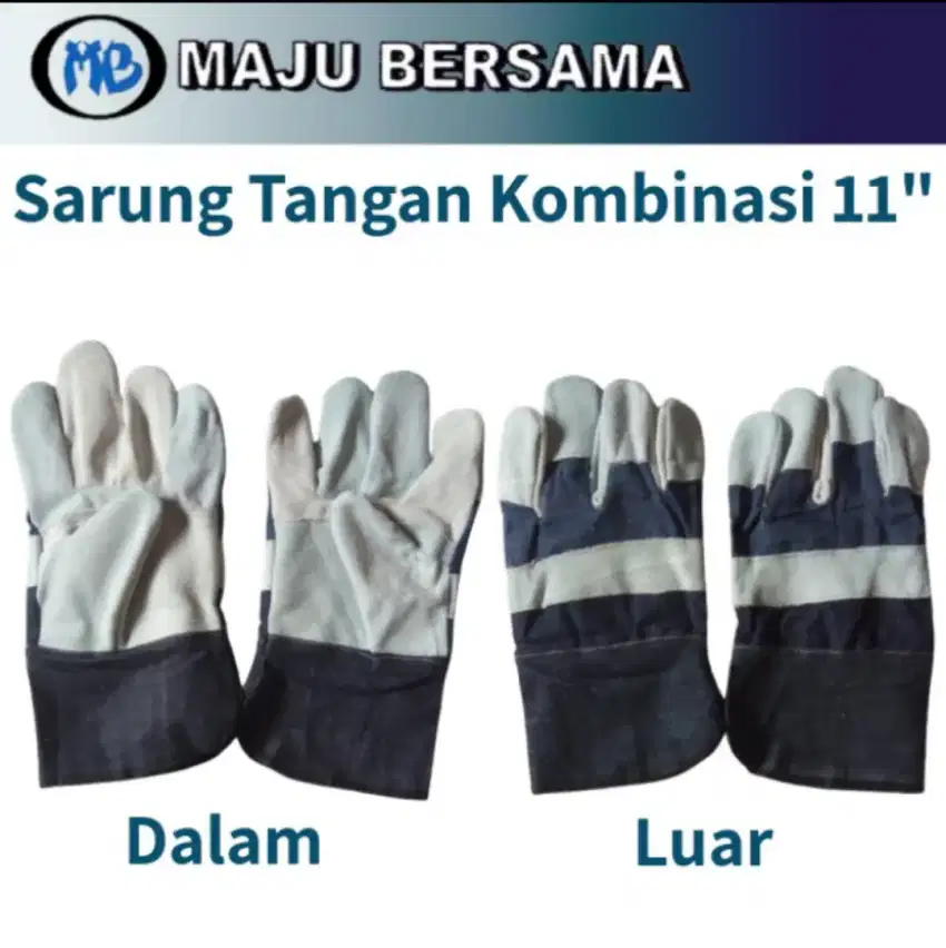 Sarung tangan las kombinasi 9,5 in murah