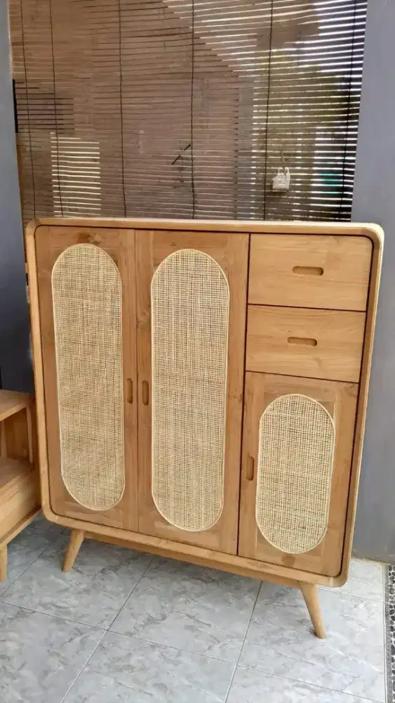 Bufet retro kayu jati perhutani