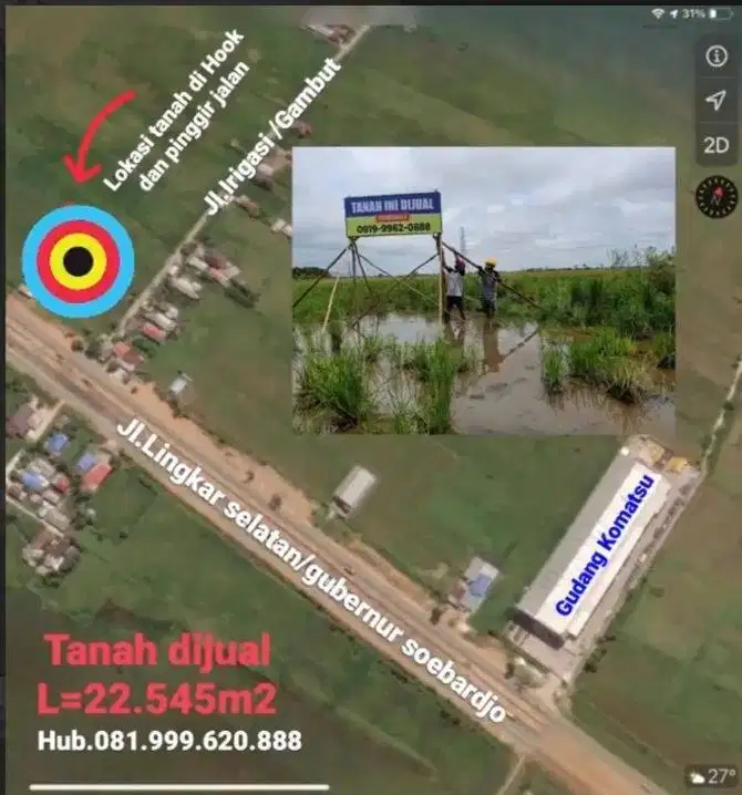 DIJUAL TANAH HOOK LOKASI STRATEGIS MENUJU TRISAKTI