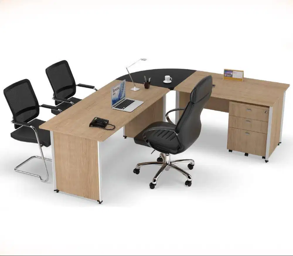 Meja kantor meja kerja L powell meja utama 140 CM