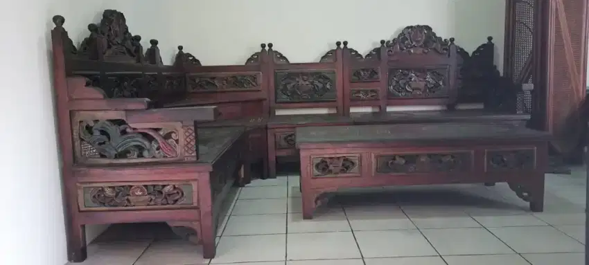 Kursi & Meja Kayu Ukir Jati Jepara