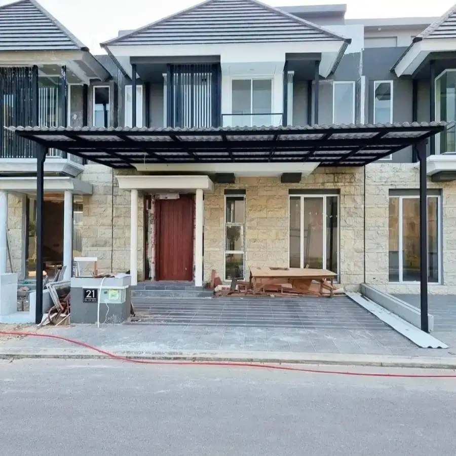 Kanopi peredam panas alderon doubel layer rangka minimalis