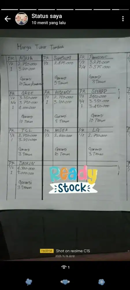 Jual beli ac second dan baru