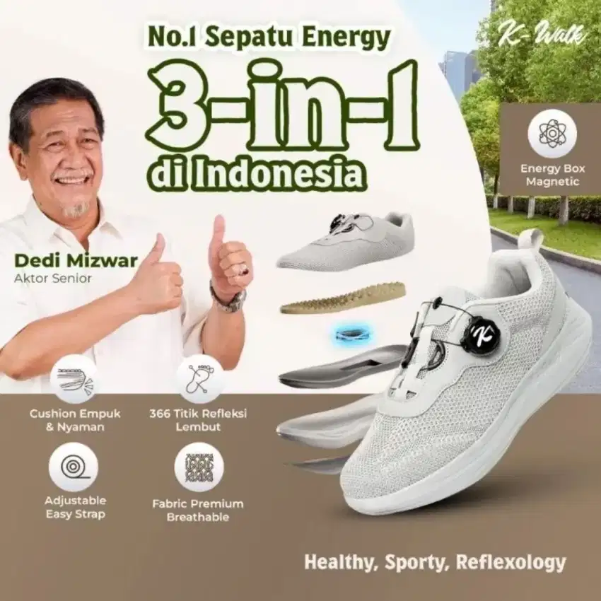 Jaco K-Walk Energy Shoes Sepatu Kesehatan Perfect 3 in 1 Energy Shoes