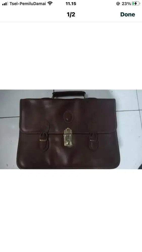tas kantor warna coklat