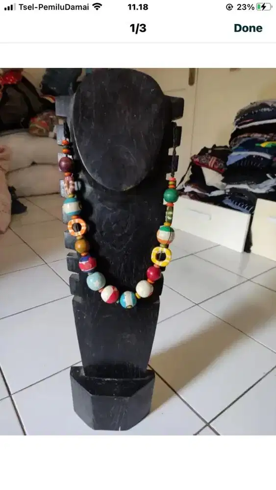 tampat kalung dati bahan kayu